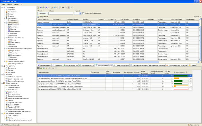 PrintStore - учет и мониторинг оборудования и расходных материалов
